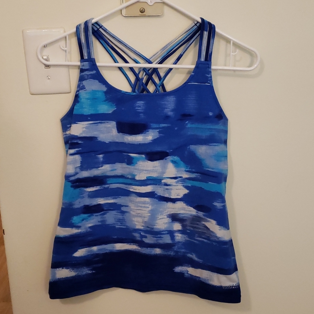 Calvin Klein blue workout tank